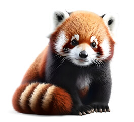 Obraz premium red panda, isolated background. Generative Ai.