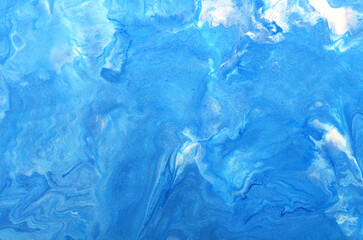 Obraz premium abstract azure blue background with white splashes