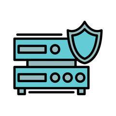 Secured Backup Icon Design