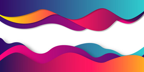 Obraz premium Abstract colorful background with lines curve pattern wavy design pink, blue gradient element water wave style backdrop illustration for wallpaper and template.