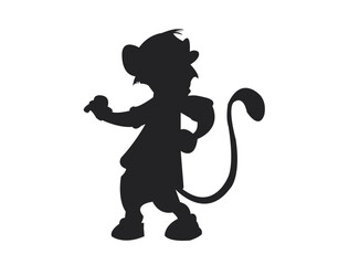 Monkey silhouette. Monkey vector icon. Monkey vector logo.