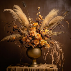 Dry Flowers in a Vase