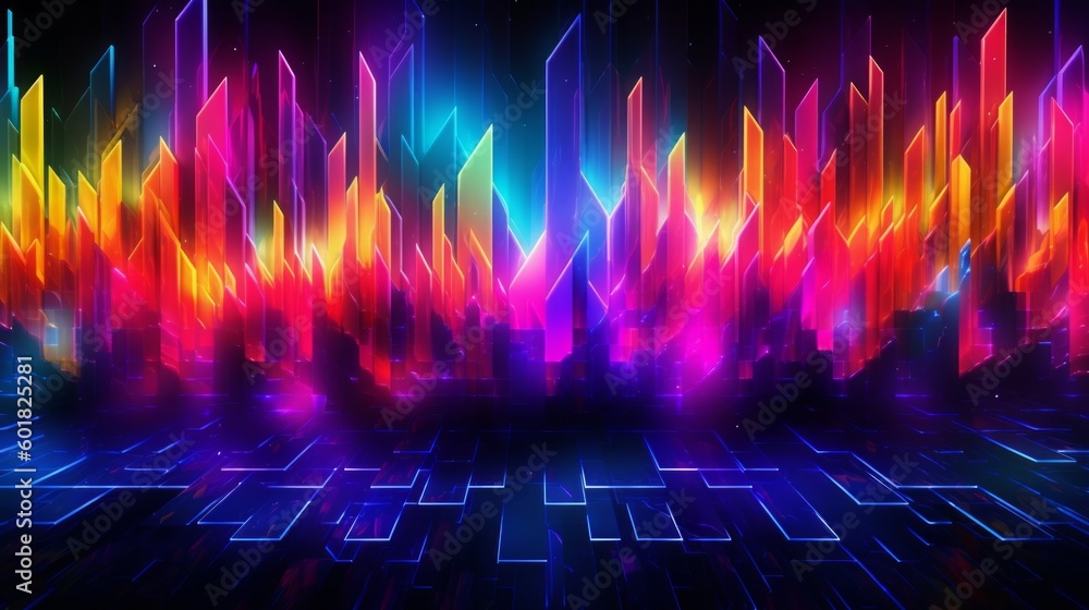 Canvas Prints abstract neon lights for background. generative ai