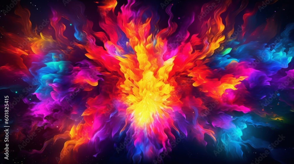 Canvas Prints abstract neon lights for background. generative ai