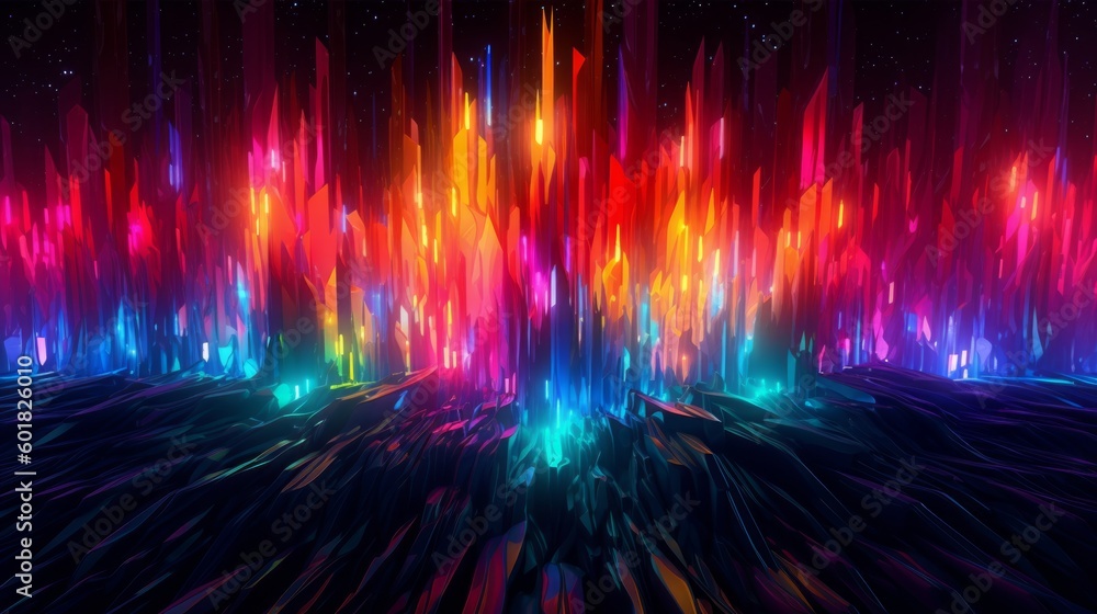 Canvas Prints abstract neon lights for background. generative ai