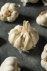 Organic Raw White Garlic Bulbs