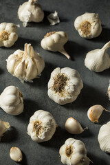 Organic Raw White Garlic Bulbs