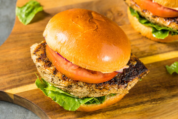 Homemade Healthy Grilled Chicken Breast Sandwich
