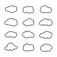 weather icon, clouds vector bundle, Sky Clouds Clipart, black and White clouds eps, Cartoon Clouds bundle, line Art Candy clouds graphics vector, outline rain clouds vector silhouette
