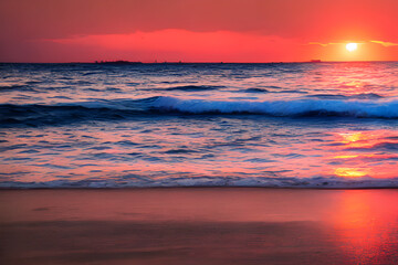 Fototapeta na wymiar sunset over the sea. 