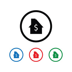 House icon. House symbol isolated on white background. Flat. Vector illustration