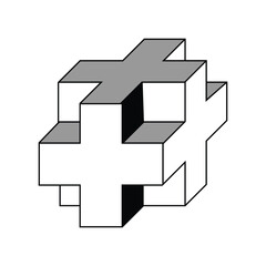 Obraz premium 3d cube icons. Vector contrast cube pattern background. Flat. EPS10