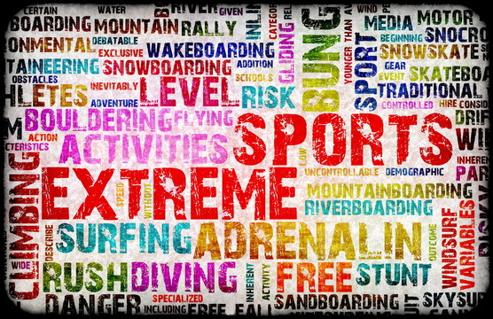 Extreme Sports Grunge Background as a Art
