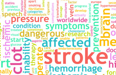 Fototapeta premium Stroke Medical Concept of Early Warning Signs