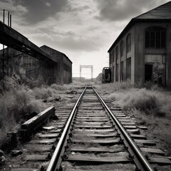 Fototapeta na wymiar old abandoned train