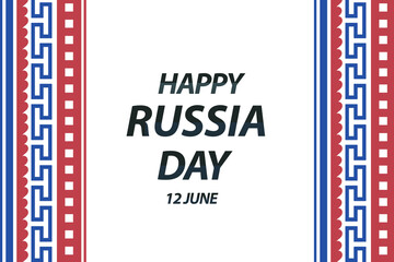 Happy Russia Day Celebration poster illustration