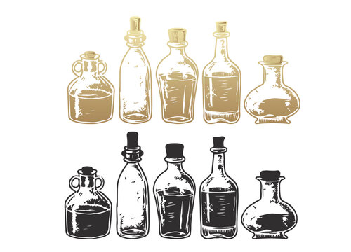 Liquor Bottles. Bottles vector design. Bottles vector illustration.