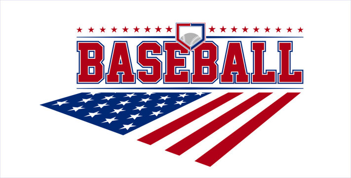 Baseball team design isolated on white background. School spirit shirts sport fan emblem. For print or cut (Cricut, Silhouette). 
 