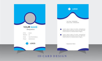Modern id card design template
