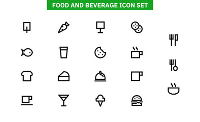 Food and Beverage icon collection