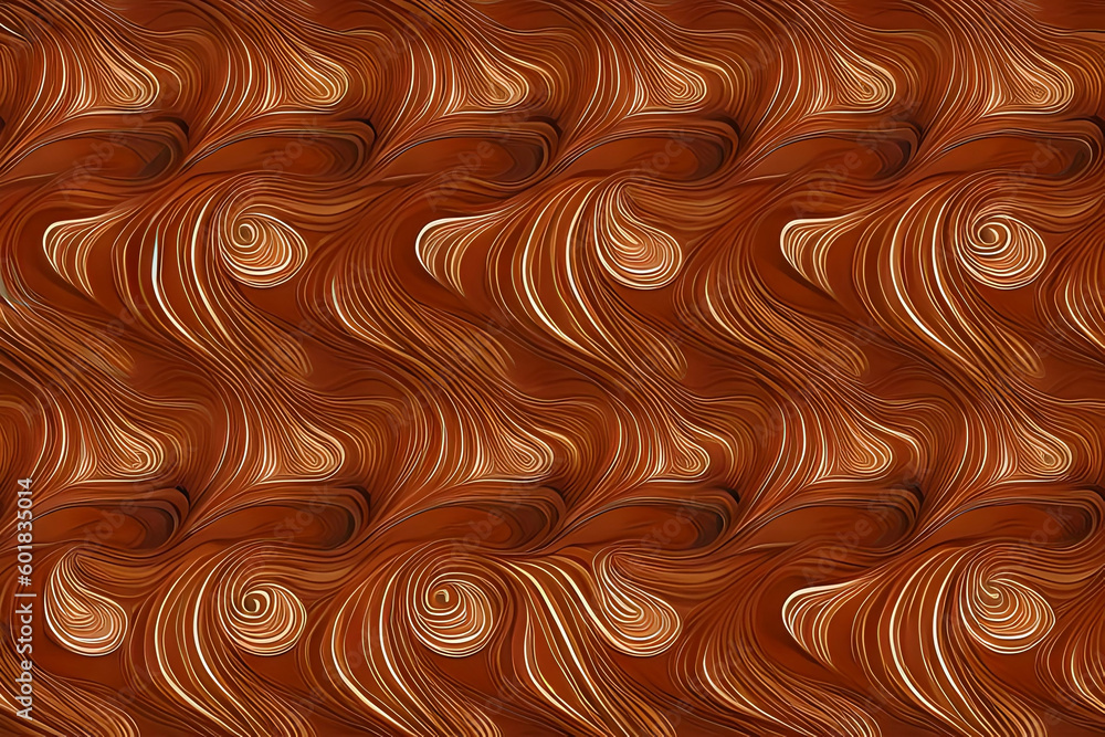 Poster chocolate swirl pattern, a mesmerizing pattern based on swirling chocolate