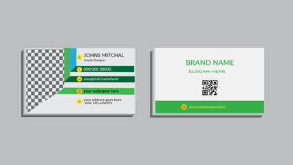 Fototapeta na wymiar Creative business card,template,professional card design with clean geomatic shape.