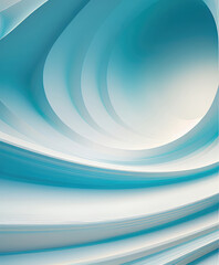 Blue and white 3d wavy, curvy lines background.