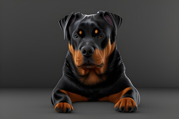 Black Labrador dog. Generative AI