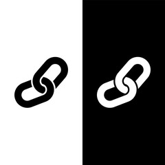 black and white link icon