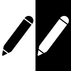 black and white pencil icon