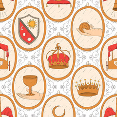 seamless pattern Tarot card magical celestial wall art clipart poster mystical Minor arcana 70s 80s