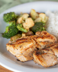 grilled chicken with vegetables