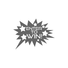 Enter to win  icon isolated on transparent background