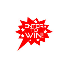 Enter to win  icon isolated on transparent background