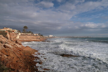 Spanish coast along the mediterranean sea near Alicante