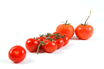 Family of connected tomatoes large and small