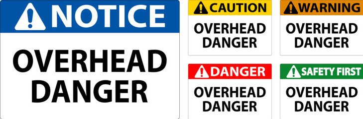 Symbol Danger Sign Overhead Danger - obrazy, fototapety, plakaty