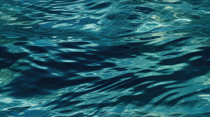 Fototapeta na wymiar realistic water emerald blue, surface reflection background, AI