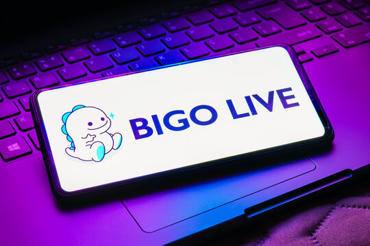 May 12, 2023, Brazil. In this photo illustration, the Bigo Live logo is displayed on a smartphone screen.