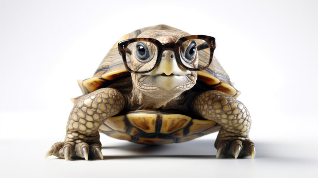 The Spectacled Shelled Star: A Turtle with Glasses. Generative AI
