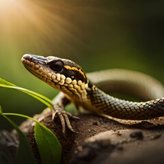 Fototapeta premium snake on the tree