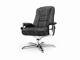 isolated chief armchair on white background