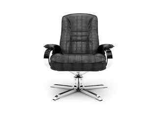 isolated chief armchair on white background