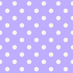 Seamless purple retro pattern with polka dots vector