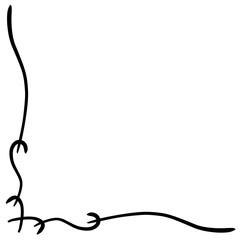 Hand Drawn Doodle Corner Border Decor