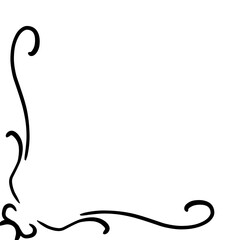 Hand Drawn Doodle Corner Border Decor