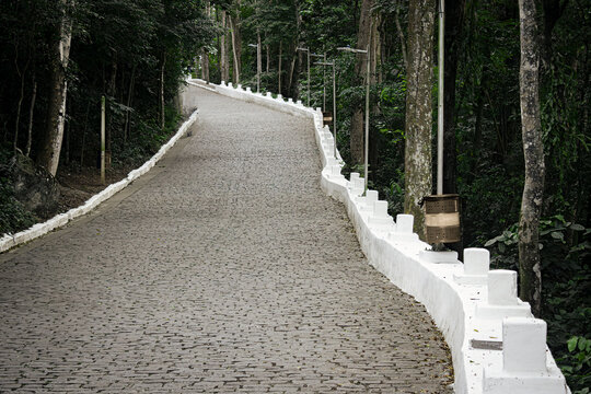 Ramp to climb the "Convento da Penha" in Vila Velha - state of Espirito Santo in Brazil.