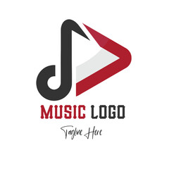 Professional music logo suitable for music sites and applications