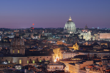 Fototapeta na wymiar Rome, Italy Cityscape from Above