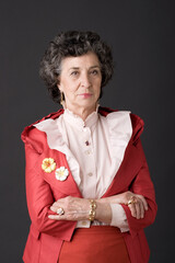 Fashion portrait of a senior lady